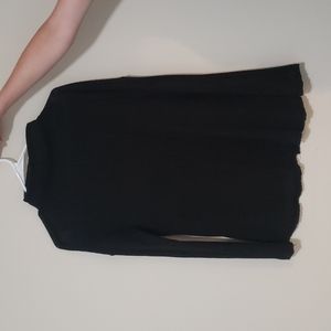 Loveriche Open Back Black Ribbed Sweater